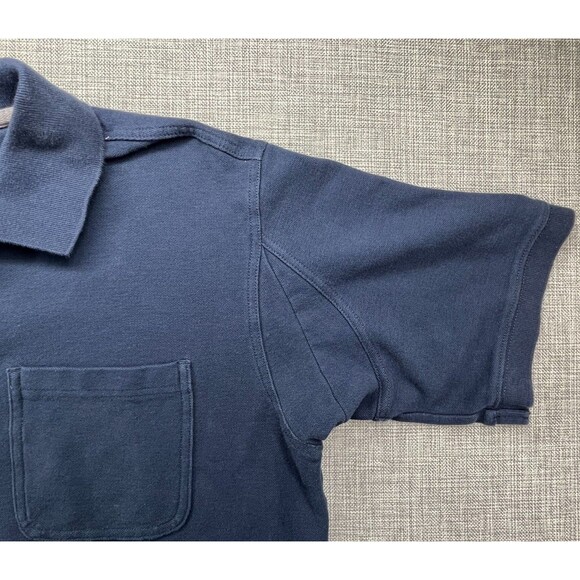 Duluth Trading Co Polo Men's Large Navy with Pocket 23" x 28" 100% Cotton - Picture 5 of 14